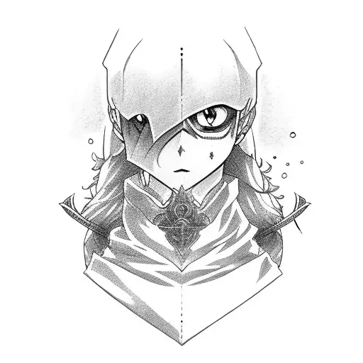 anime sword tattoo design idea