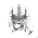 anime sword tattoo design idea