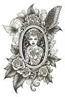 "Enchanté" in italics tattoo design idea