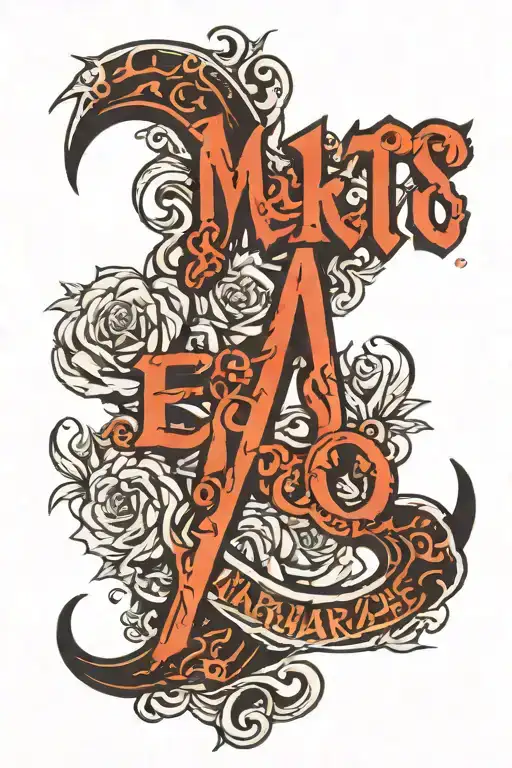lettering for the outside forearm with the following phrase: Marrentos do not equalize tattoo design idea