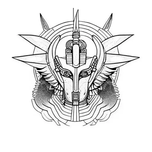 plato egiptian god ra anubis tattoo design idea