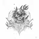 dagger with thorns and leather handle tattoo design idea