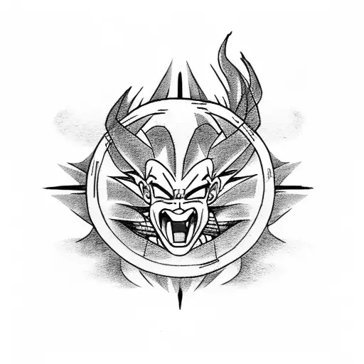 Dragon from dragon ball and buudha tattoo design idea
