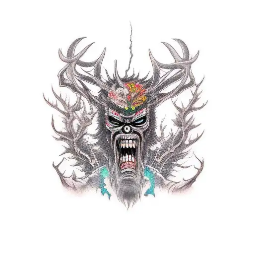 Wendigo tattoo design idea