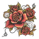 bluelock kaiser rose intertwined tattoo design idea
