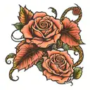 bluelock kaiser rose intertwined tattoo design idea