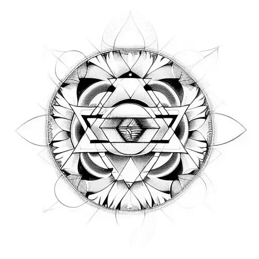 sacred geometry ketamine tattoo design idea