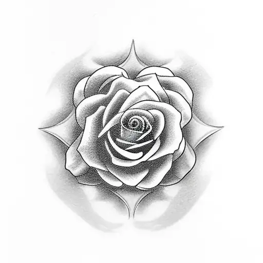 dollar roses, clock  and angels tattoo design idea