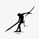 the creation of adam with sword tattoo design idea