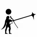 the creation of adam with sword tattoo design idea