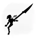 the creation of adam with sword tattoo design idea