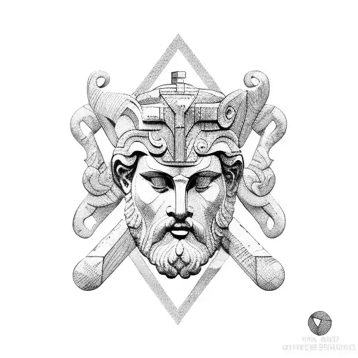 ancient greek gods related to time tattoo design idea