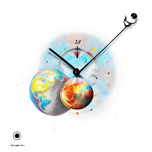 clock pendulum  tattoo design idea