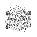 strawberry  tattoo design idea