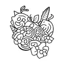 strawberry  tattoo design idea