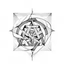 pentagram tattoo design idea