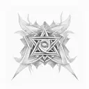 pentagram tattoo design idea