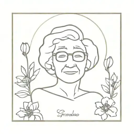 memorial grandma tattoo design idea