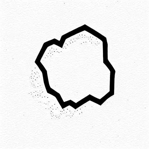 geode minimal simple tattoo design idea