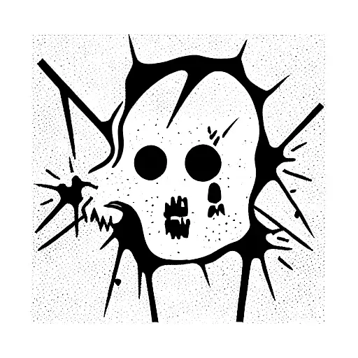 Minimal Zombie tattoo design idea