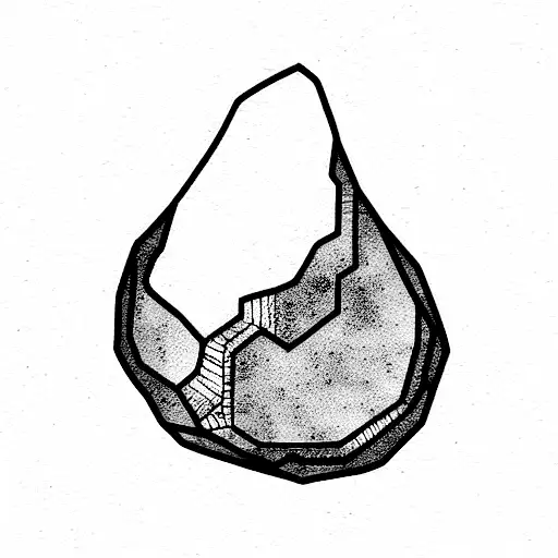 Geode Minimal Simple tattoo design idea