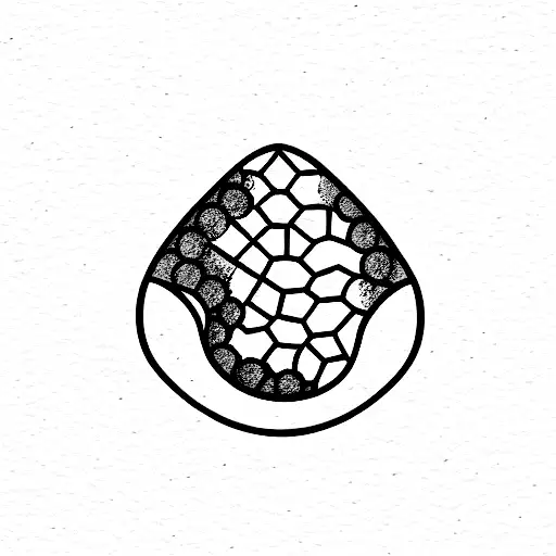 Geode Minimal Simple tattoo design idea