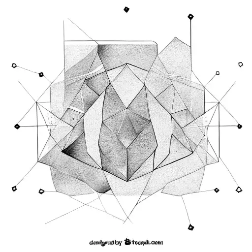 geode minimal simple tattoo design idea