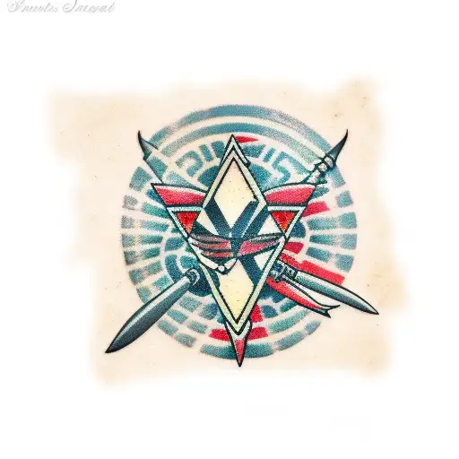 flint arrowhead tattoo design idea