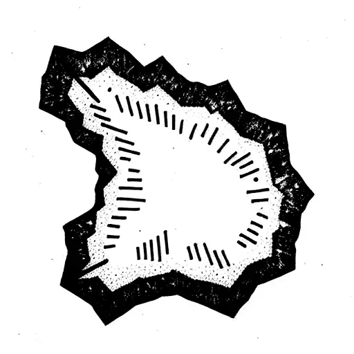 geode minimal simple tattoo design idea