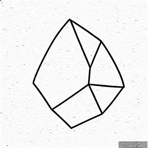 geode minimal simple tattoo design idea