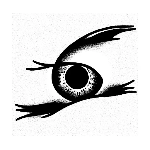 flaming eyeball comet tattoo design idea
