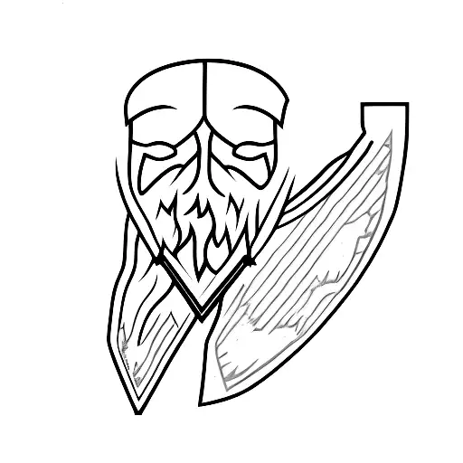 flint arrowhead, simple,  abstract tattoo design idea