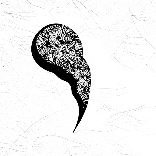 geode minimal simple tattoo design idea