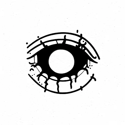 minimal zombie tattoo design idea