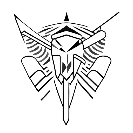 flint arrowhead, simple,  abstract tattoo design idea