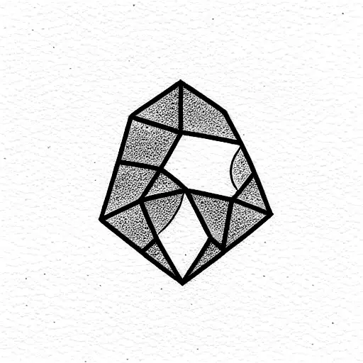geode minimal simple tattoo design idea
