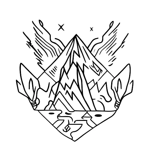 flint arrowhead tattoo design idea