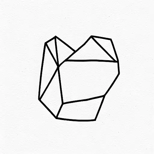 geode minimal simple tattoo design idea