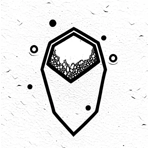 geode minimal simple tattoo design idea