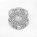 simple, minimal, boldlines, Celtic wolf knot tattoo design idea
