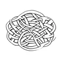 simple, minimal, boldlines, Celtic wolf knot tattoo design idea
