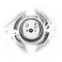 flying flaming comet eyeball trailing flames tattoo design idea