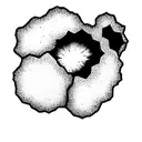 geode minimal simple tattoo design idea