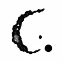 geode minimal simple tattoo design idea