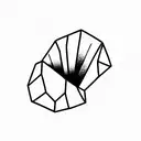 geode minimal simple tattoo design idea