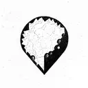 geode minimal simple tattoo design idea
