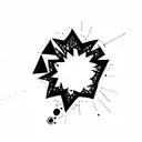 geode minimal simple tattoo design idea