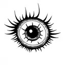 flaming eyeball comet tattoo design idea