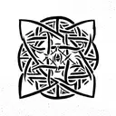 cretan labyrinth tattoo design idea