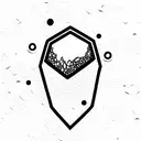 geode minimal simple tattoo design idea